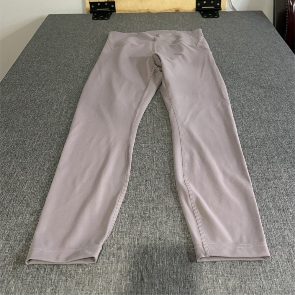 Lululemon Athletica Women's Ankle Yoga Leggings Lavender Solid Stretch Sz 10